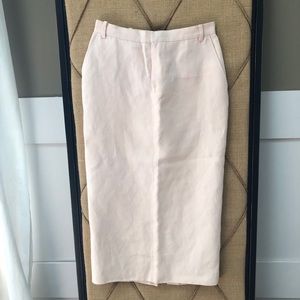 Ralph Lauren Women 2 Pink Linen Skirt